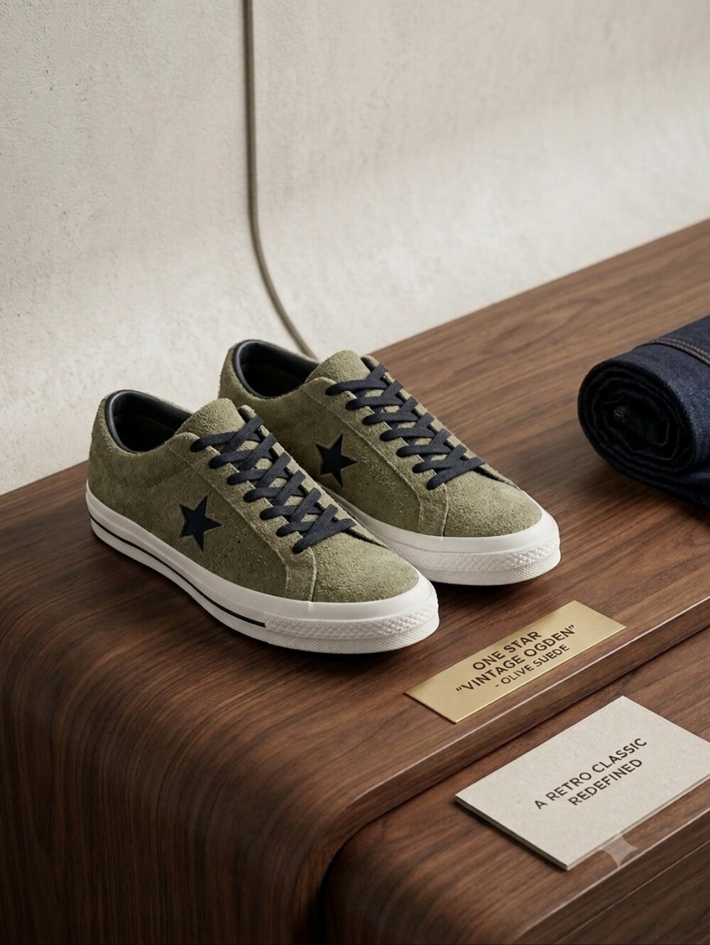 Converse‎ One Star Olive Green Suede Low-Top Sneakers 45 Years Anniversary